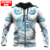 FUNSTUFFPRINT  Personalized New Zealand Aotearoa Fern Tattoo Sun Moon Maori 3D Baseball Jacket Hoodie and Zip Hoodie