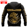 FUNSTUFFPRINT Personalized Mexico Hecho En Mexico Gold  3D Baseball Jacket Hoodie and Zip Hoodie