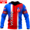FUNSTUFFPRINT Personalized Puerto Rico Boricua Coat Of Arms Unisex  3D Baseball Jacket Hoodie and Zip Hoodie