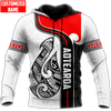 FUNSTUFFPRINT Personalized New Zealand Aotearoa Maori Fish Hook  3D Baseball Jacket Hoodie and Zip Hoodie
