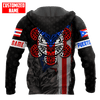 FUNSTUFFPRINT Personalized Puerto Rico Sun Taino Tattoo Flag Unisex  3D Baseball Jacket Hoodie and Zip Hoodie