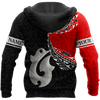 FUNSTUFFPRINT Personalized New Zealand Aotearoa Fishing Hook Manaia   3D Hoodie and Zip Hoodie