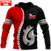 FUNSTUFFPRINT- Personalized New Zealand Aotearoa Fishing Hook Manaia   3D Hoodie and Zip Hoodie