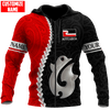 FUNSTUFFPRINT- Personalized New Zealand Aotearoa Fishing Hook Manaia   3D Hoodie and Zip Hoodie