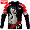 FUNSTUFFPRINT Personalized New Zealand Maori Aotearoa Fish Hook Manaia D Unisex  3D Hoodie and Zip Hoodie