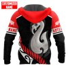 FUNSTUFFPRINT Personalized New Zealand Maori Aotearoa Fish Hook Manaia D Unisex  3D Hoodie and Zip Hoodie