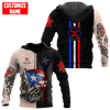 FUNSTUFFPRINT  Personalized Puerto Rico Line  3D Hoodie and Zip Hoodie
