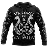 FUNSTUFFPRINT  Viking Victory or Valhalla Tattoo Black  3D Hoodie and Zip Hoodie
