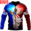 FUNSTUFFPRINT Personalized Puerto Rico Jesus Cross Light  3D Hoodie and Zip Hoodie