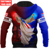 FUNSTUFFPRINT Personalized Puerto Rico Jesus Cross Light  3D Hoodie and Zip Hoodie