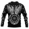 FUNSTUFFPRINT Viking Raven Of Odin Tattoo  3D Hoodie and Zip Hoodie