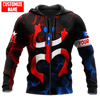 FUNSTUFFPRINT Personalized Puerto Rico Coqui Frog Lightning  3D Hoodie and Zip Hoodie