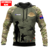 FUNSTUFFPRINT Personalized The Australian Army Camo   3D Hoodie and Zip Hoodie