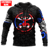 FUNSTUFFPRINT Personalized Puerto Rico Coqui Sun Taino Tattoo  3D Hoodie and Zip Hoodie
