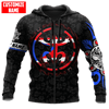 FUNSTUFFPRINT Personalized Puerto Rico Coqui Sun Taino Tattoo  3D Hoodie and Zip Hoodie