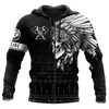 FUNSTUFFPRINT Native American Skull  3D Hoodie and Zip Hoodie