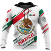 FUNSTUFFPRINT  Personalized Mexico Line Dot 3D Hoodie and Zip Hoodie