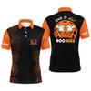 Custom Funny Black Orange Halloween Custom Name Golf Men Polo Shirt - Personalized Gift For Golf Lover, Team, Golfer - Time To Golf Boo Bees