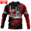 FUNSTUFFPRINT- Personalized Trucker  3D Hoodie and Zip Hoodie