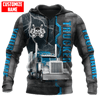 FUNSTUFFPRINT Trucker Hoodie  3D Hoodie and Zip Hoodie