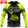 FUNSTUFFPRINT Personalized Trucker Hoodie NHBM  3D Hoodie and Zip Hoodie