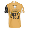 Who Needs Therapy When You Have Beer & Golf Polo Shirt, Argyle Pattern Golfing Shirt Design For Drinking Golfers - Perfect Gift For Men