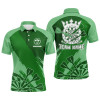 Personalized Green Men Darts Polo Shirt Custom Cool Darts Shirt For Men Darts Jersey