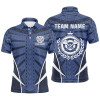 Custom Blue Tribal Personalized Darts Men Polo Shirt Custom Men Dart Shirts Cool Dart Jerseys