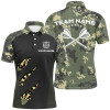 Custom Green Camo Darts Men Polo Shirt Custom Camouflage Darts Shirt For Men Darts Team Jersey