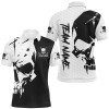 Custom Black and White Golf Skull Men golf polo shirts custom golf outfit for men, unique golf gifts