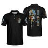 Zero Fck Given Skull Roses Short Sleeve Polo Shirt, Colorful Rose Middle Finger Polo Shirt, Best Golf Shirt - Perfect Gift For Men