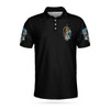 Zero Fck Given Skull Roses Short Sleeve Polo Shirt, Colorful Rose Middle Finger Polo Shirt, Best Golf Shirt - Perfect Gift For Men