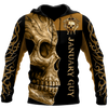 FUNSTUFFPRINT January Guy Skull 3D Hoodie and Zip Hoodie