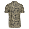 Seamless Beige Grunge Rose Pattern Polo Shirt, Cool Roses Graphic Polo Shirt, Rose Themed Shirt For Flower Lovers - Best Gift For Men