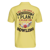 Yes I Do Have A Retirement Plan I Plan On Bowling Polo Shirt, Yellow Argyle Pattern Shirt, Gift For Bowlers - Perfect Gift For Men
