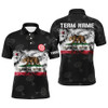 Personalized Archery California Flag Polo Shirts For Men Custom Patriotic Team Archery Jerseys