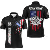 Personalized Retro American Flag Darts Polo Shirts Custom Patriotic Darts Jerseys For Men