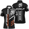 Custom Black Golf Skull Mens golf polo shirt custom golf attire for men, golf gifts for team golfer