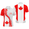 Custom Red and white Canadian flag men golf polo shirts custom patriotic golf clubs golf shirt for men