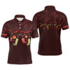 Personalized Red Christmas Mens Golf Polo Shirts Custom Christmas Golf Gift Idea For Men