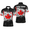 Personalized Archery Canada Flag Polo Shirts For Men Custom Canadian Archery Shirts For Patriot