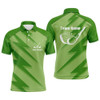 Custom Mens golf polo shirt green lightning custom name and team name golf shirt, golfing gifts