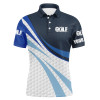 Custom Golf Men Polo Shirt - Blue And White Golf Balls Custom Name Apparel - Personalized Gift For Golf Lover, Team, Golfer