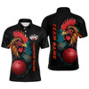 Custom Chicken Bowling Shirts For Men Bowling Polo Shirts Team Bowling League Jersey