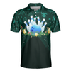 Bowling Men Polo Shirt - Christmas Wreath With Bowling Balls Men Polo Shirts, Christmas Pattern Shirt For Men - Perfect Gift For Friend, Family, Bowling Lovers