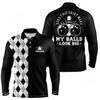 FUNSTUFFPRINT Custom bowling long sleeve polo shirts, I'm not swearing, I'm using my bowling words blue bowl shirts-SLSPS-10111