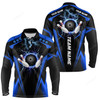 FUNSTUFFPRINT Custom bowling long sleeve polo shirts, I'm not swearing, I'm using my bowling words blue bowl shirts-SLSPS-10112