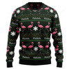 FUNSTUFFPRINT Flamingo Flalala Ugly Christmas Sweater for men and women Ugly Sweater