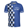 Your Hole Is My Goal Remastered Short Sleeve Golf Polo Shirt, Blue Argyle Pattern Polo Shirt, Best Golf Shirt - Perfect Gift For Men