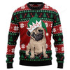 FUNSTUFFPRINT Pug Cute Ugly Christmas Sweater for men and women Ugly Sweater
